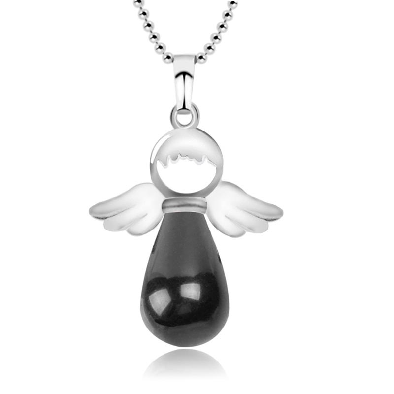 Buddha Stones Little Angel Wings Natural Crystal Luck Necklace Pendant (Extra 35% Off | USE CODE: FS35)