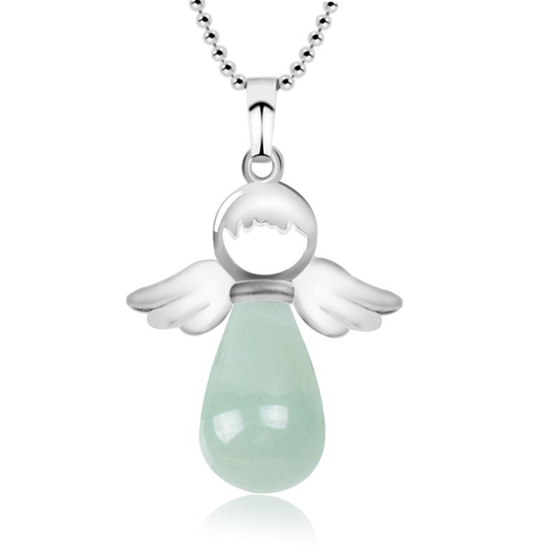 Buddha Stones Little Angel Wings Natural Crystal Luck Necklace Pendant (Extra 35% Off | USE CODE: FS35)