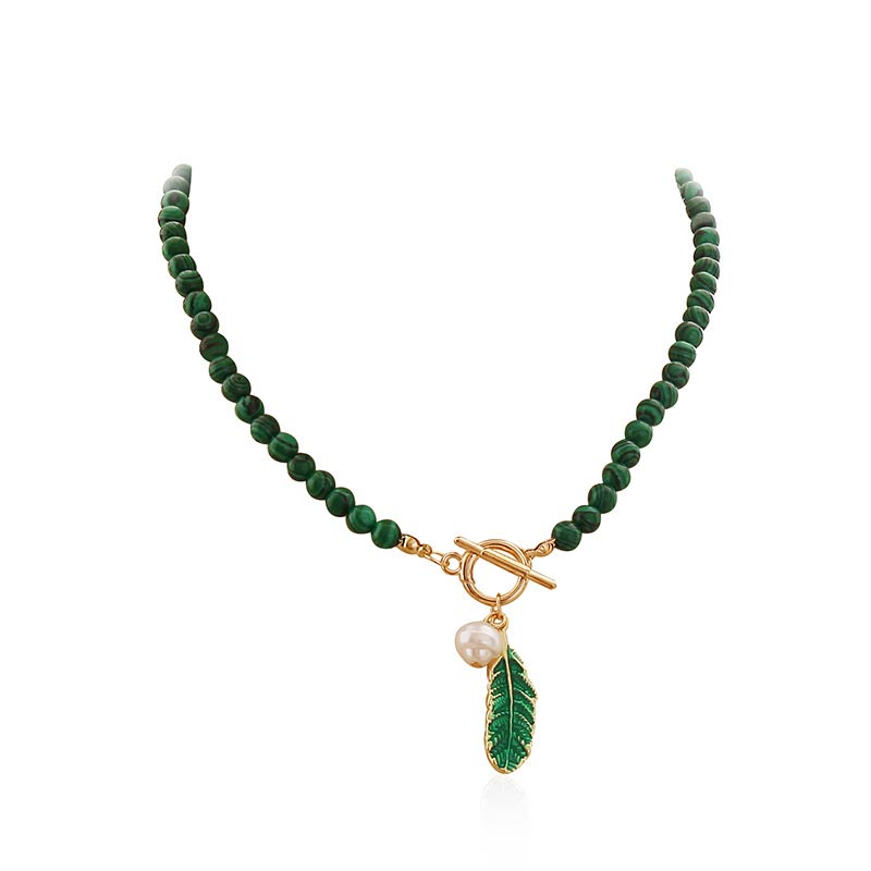 Buddha Stones Natural Malachite Calm Necklace & Bracelet (Extra 30% Off | USE CODE: FS30)