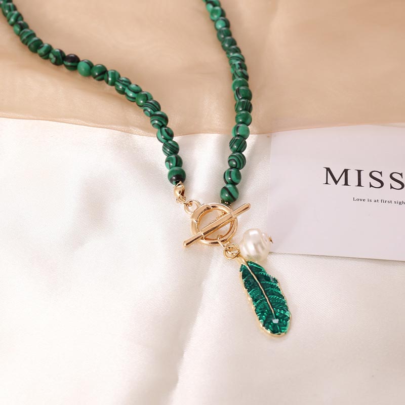 Buddha Stones Natural Malachite Calm Necklace & Bracelet (Extra 30% Off | USE CODE: FS30)