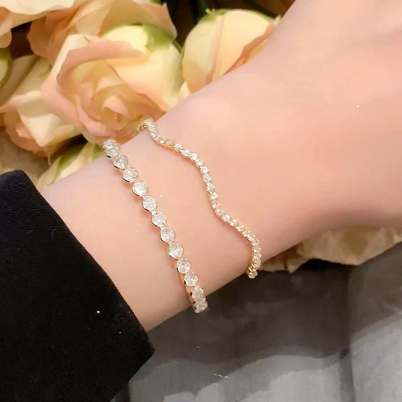 Stacking double 925 bracelets