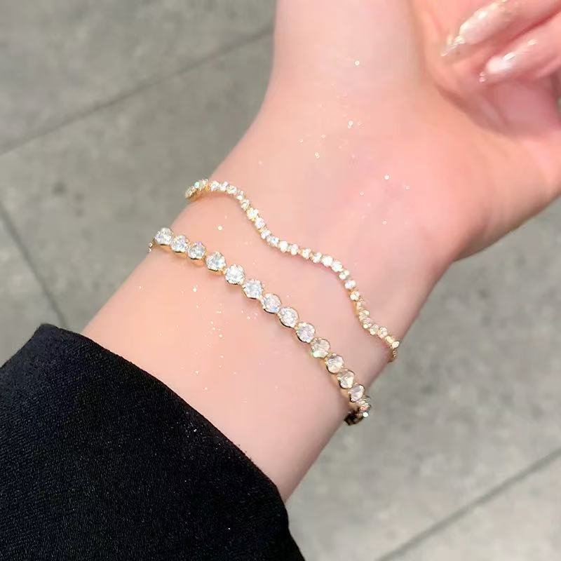 Stacking double 925 bracelets