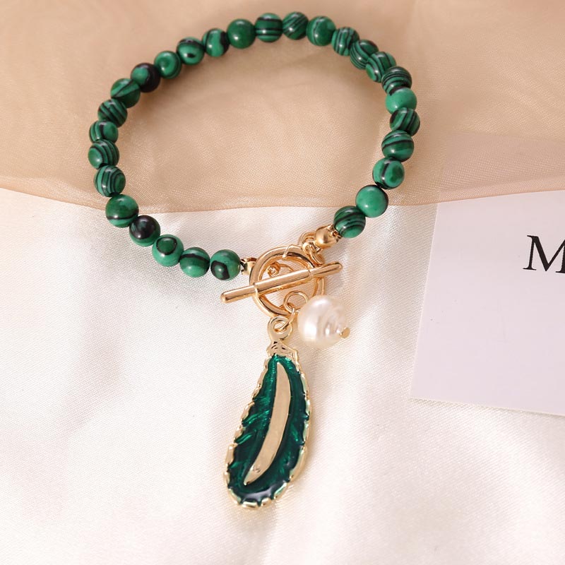 Buddha Stones Natural Malachite Calm Necklace & Bracelet (Extra 30% Off | USE CODE: FS30)