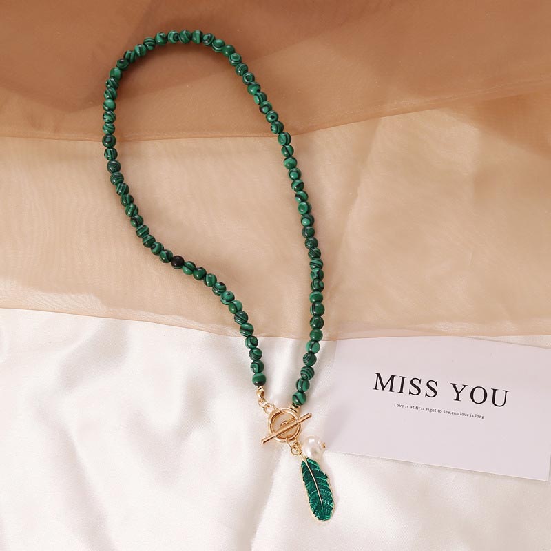 Buddha Stones Natural Malachite Calm Necklace & Bracelet (Extra 30% Off | USE CODE: FS30)