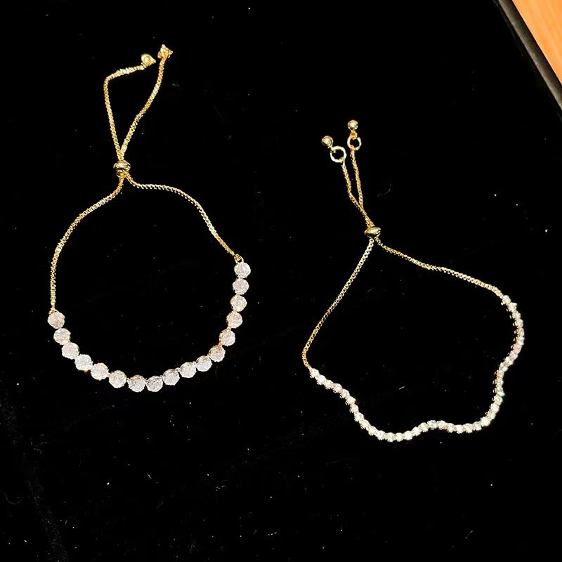 Stacking double 925 bracelets