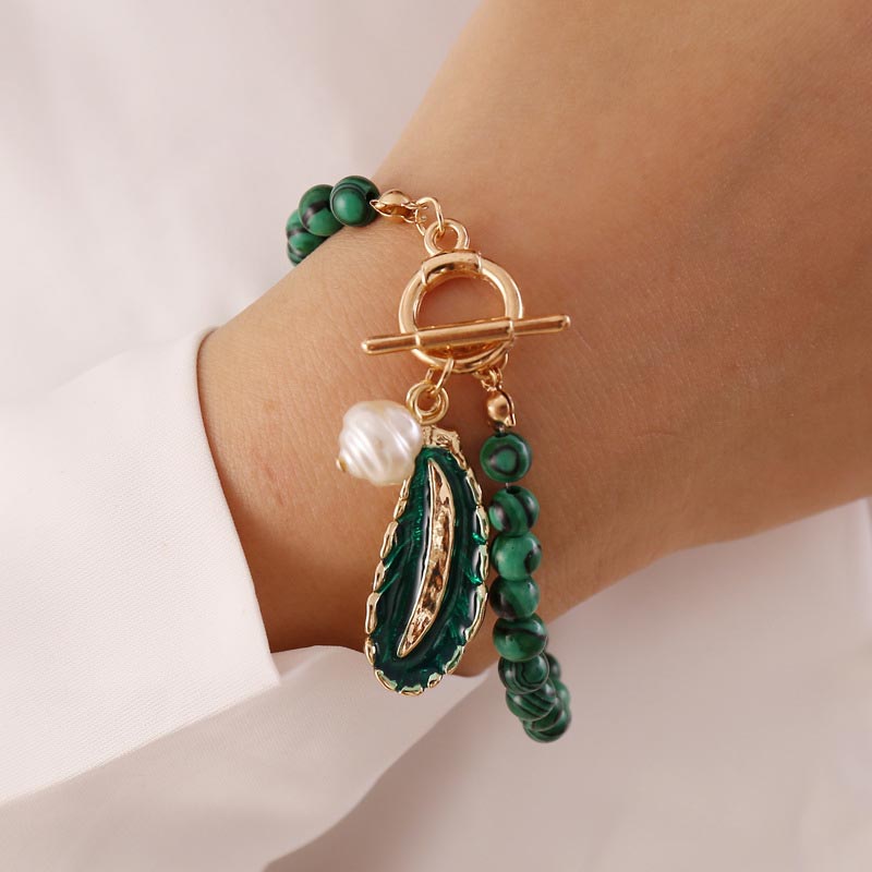 Buddha Stones Natural Malachite Calm Necklace & Bracelet (Extra 30% Off | USE CODE: FS30)