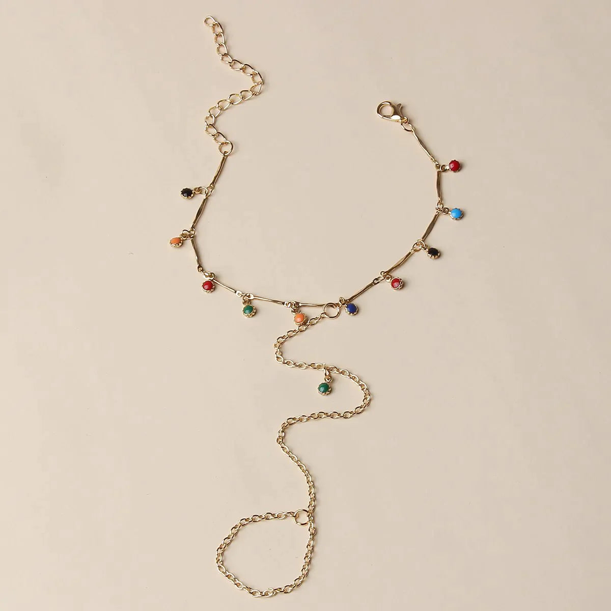 Cuban Chain Anklet Rainbow Anklet Fashion Jewelry for Women