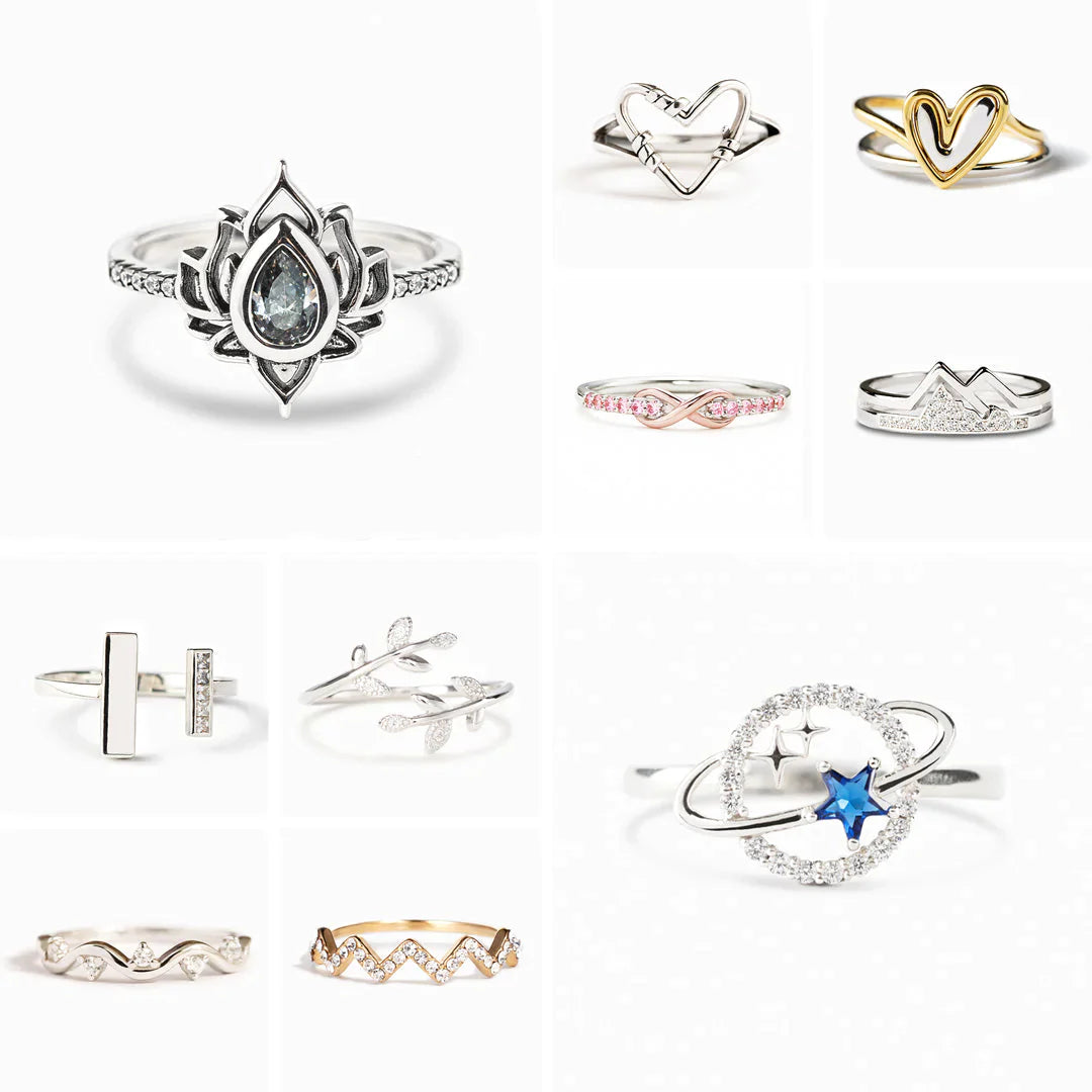 Sterling Silver Ring Pack Of 10