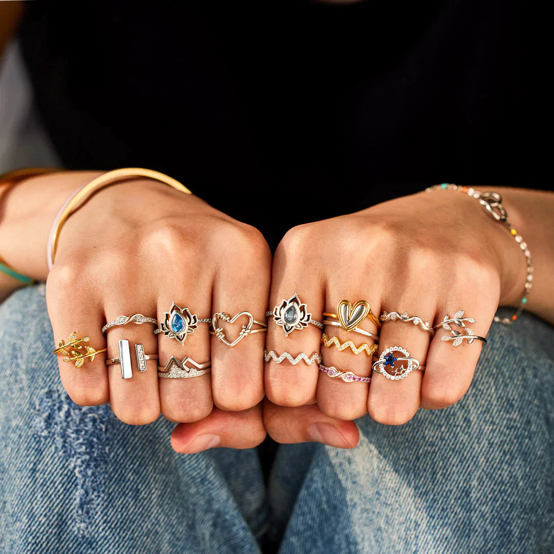 Sterling Silver Ring Pack Of 10