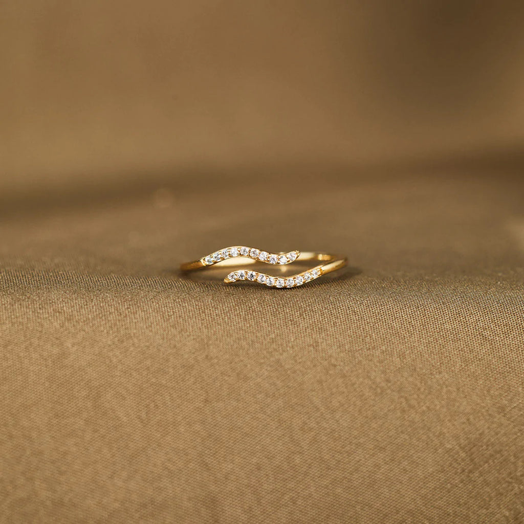 Stomy Sea Of Life Double Wave Ring