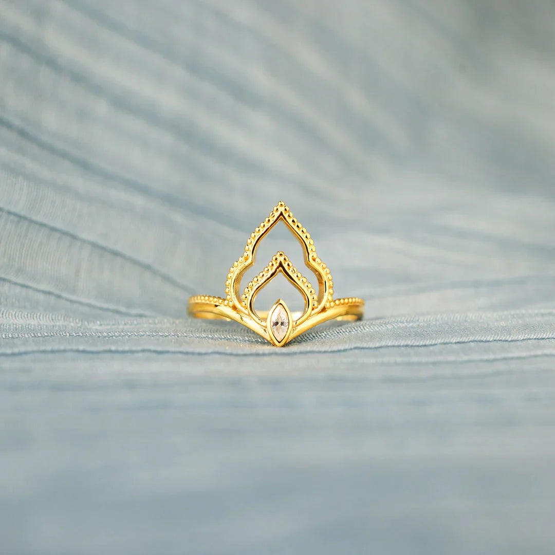 The Fire Inside You Golden Flame Ring