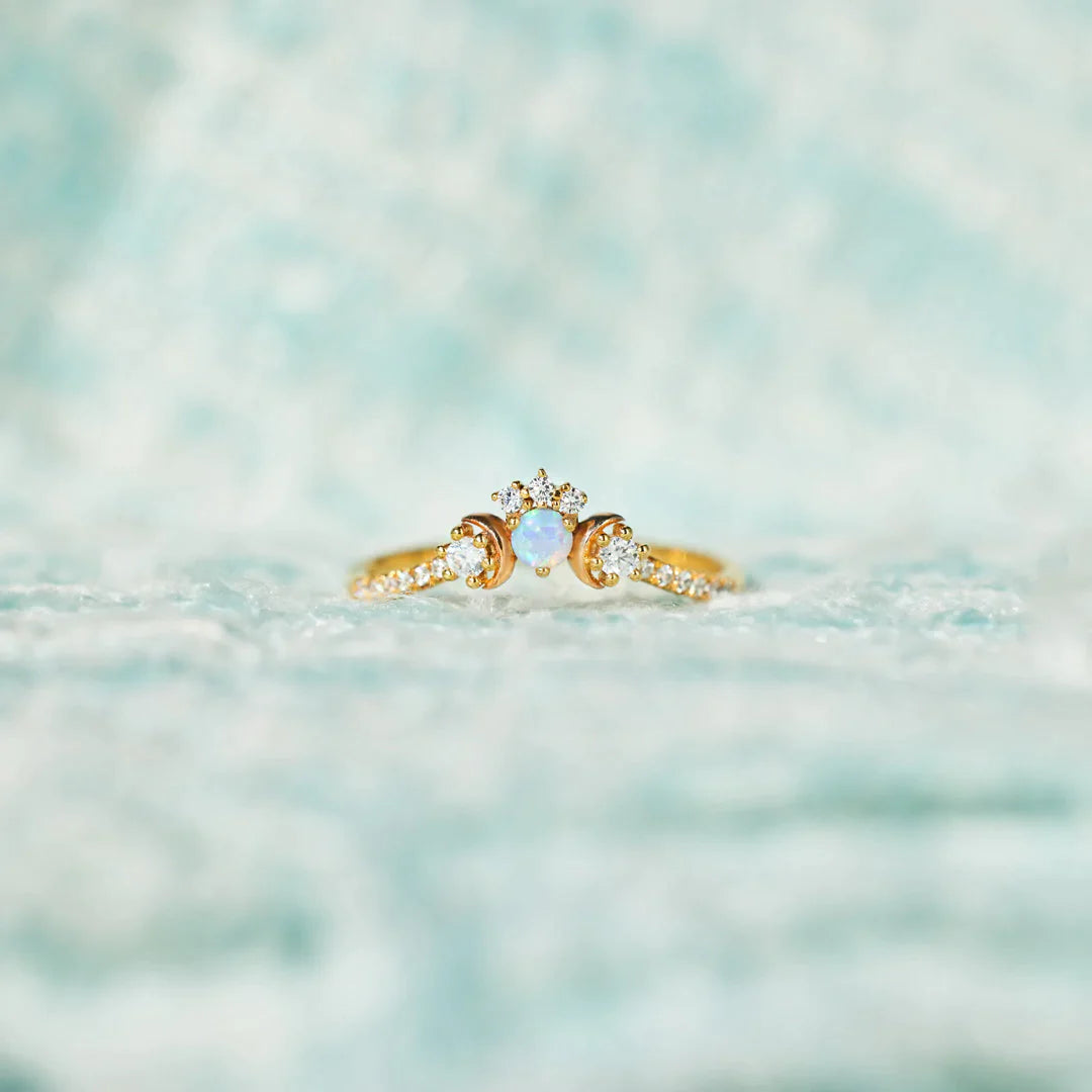 All The Time Double Moon Opal Ring