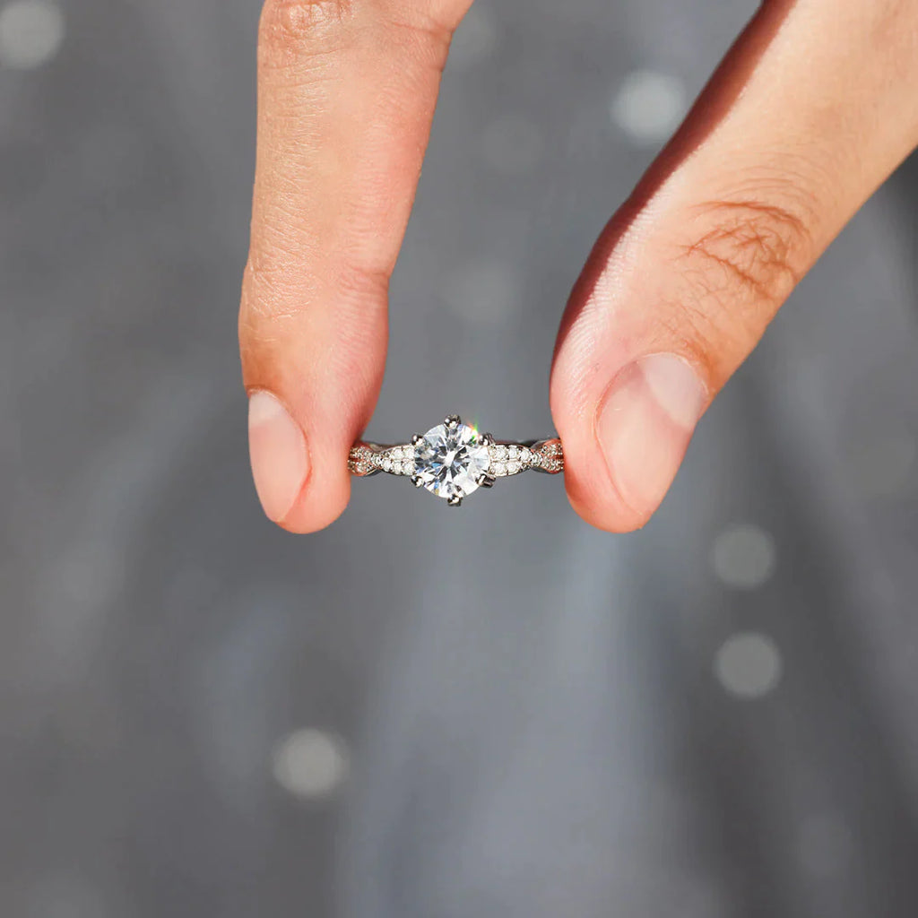 You Will Always Have Me Twisted Pavé Ring