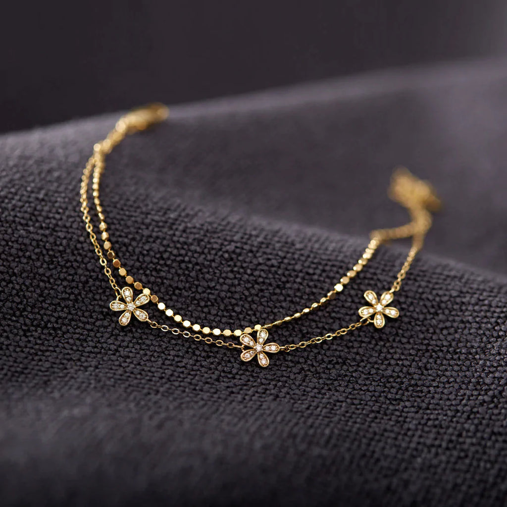 Triple Flower Bracelet Set