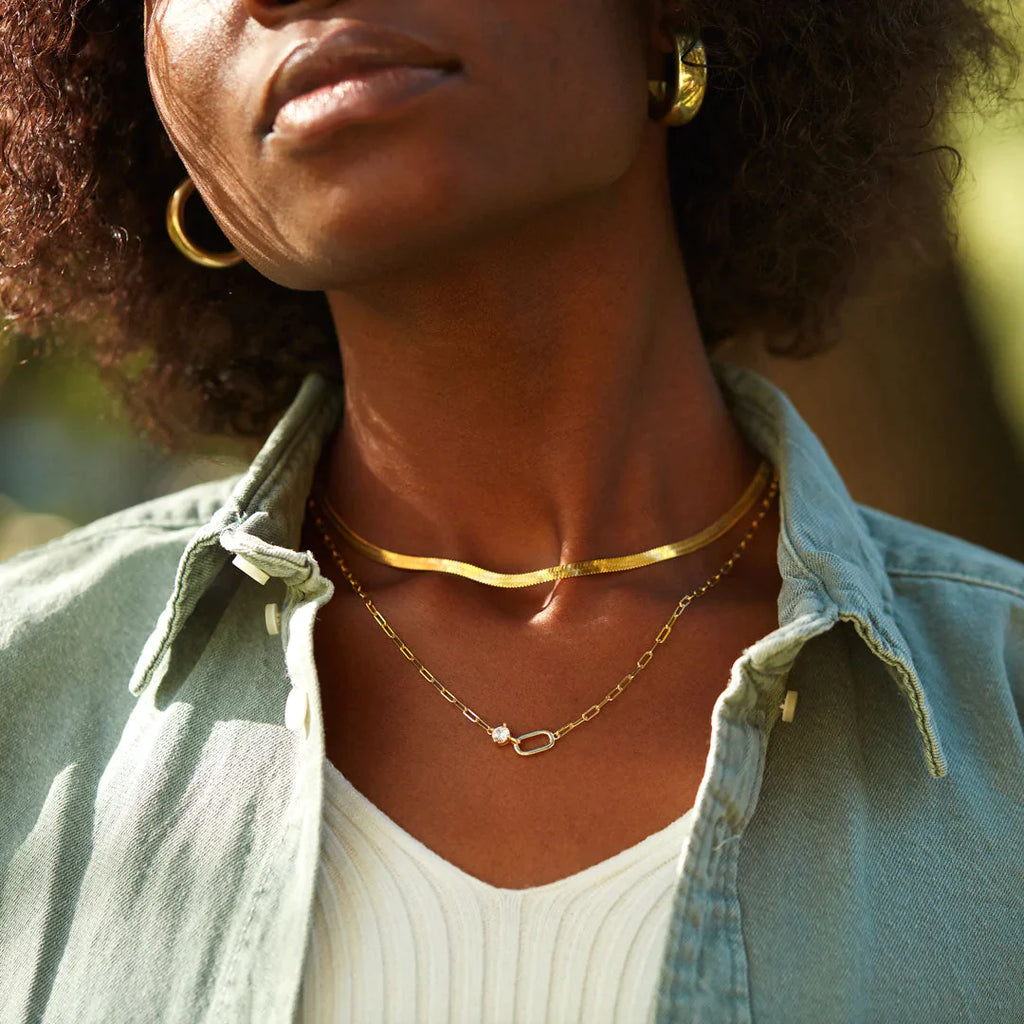 Link Layered Necklace Set