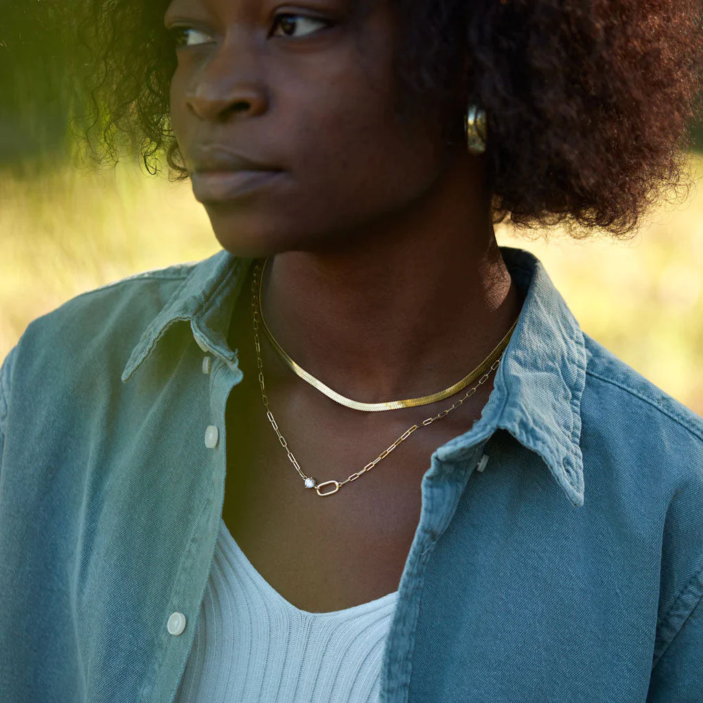 Link Layered Necklace Set