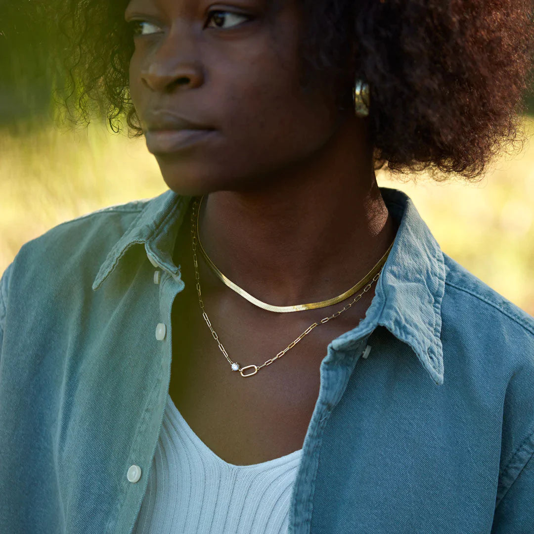 Link Layered Necklace Set