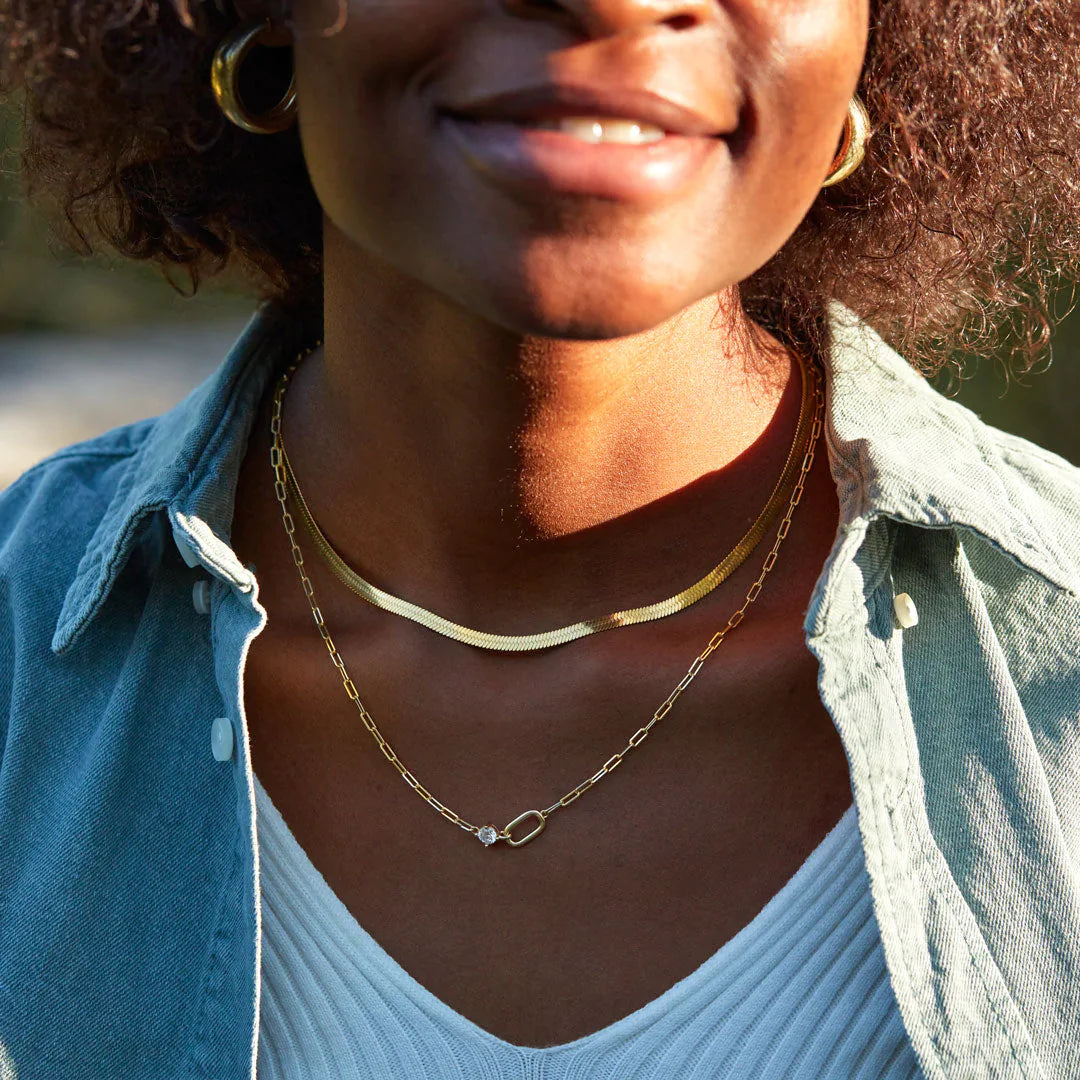 Link Layered Necklace Set