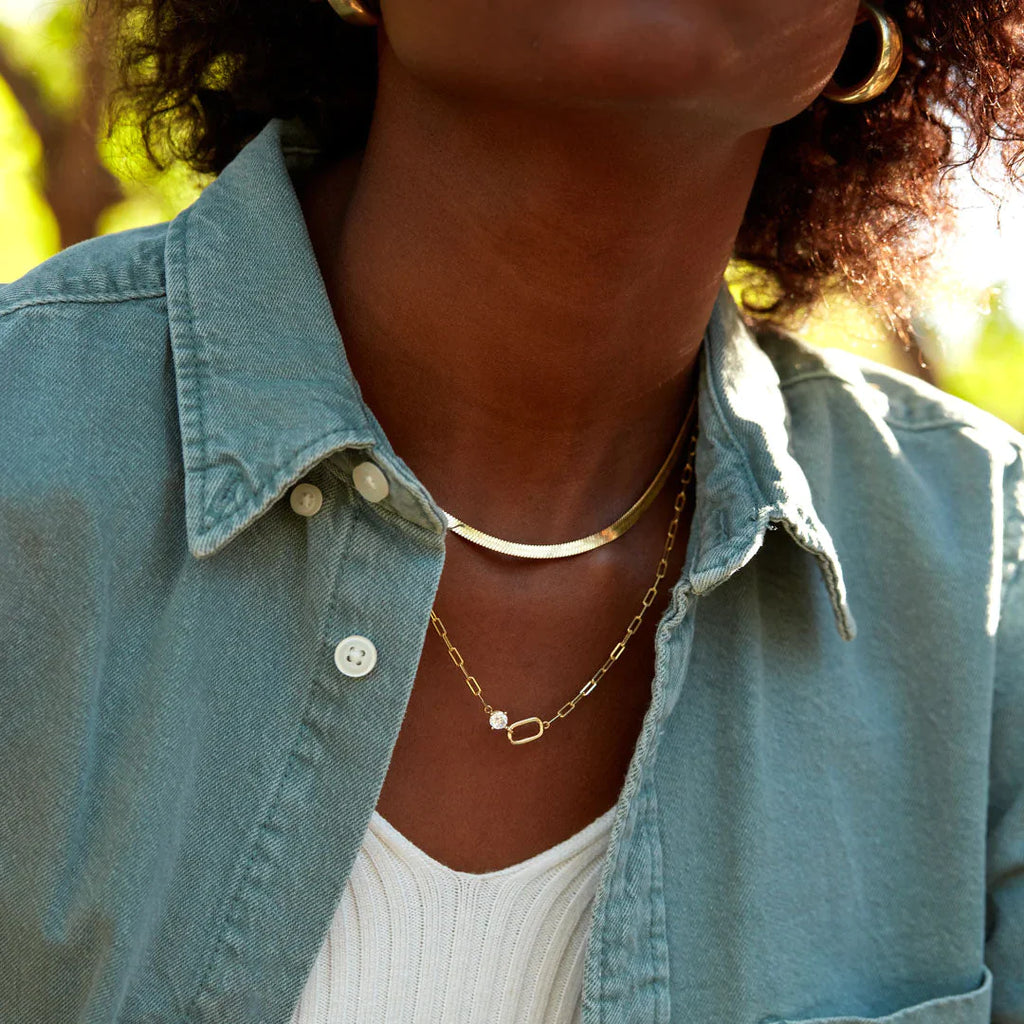 Link Layered Necklace Set