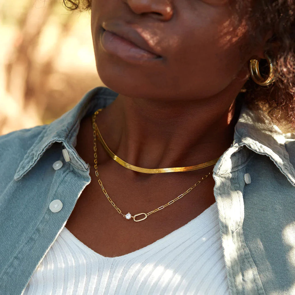 Link Layered Necklace Set