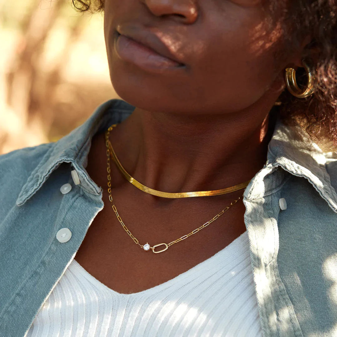 Link Layered Necklace Set