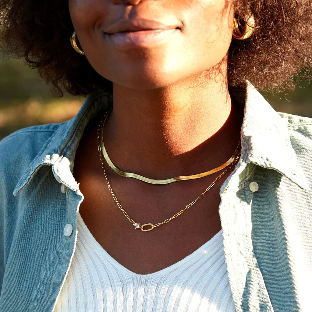 Link Layered Necklace Set