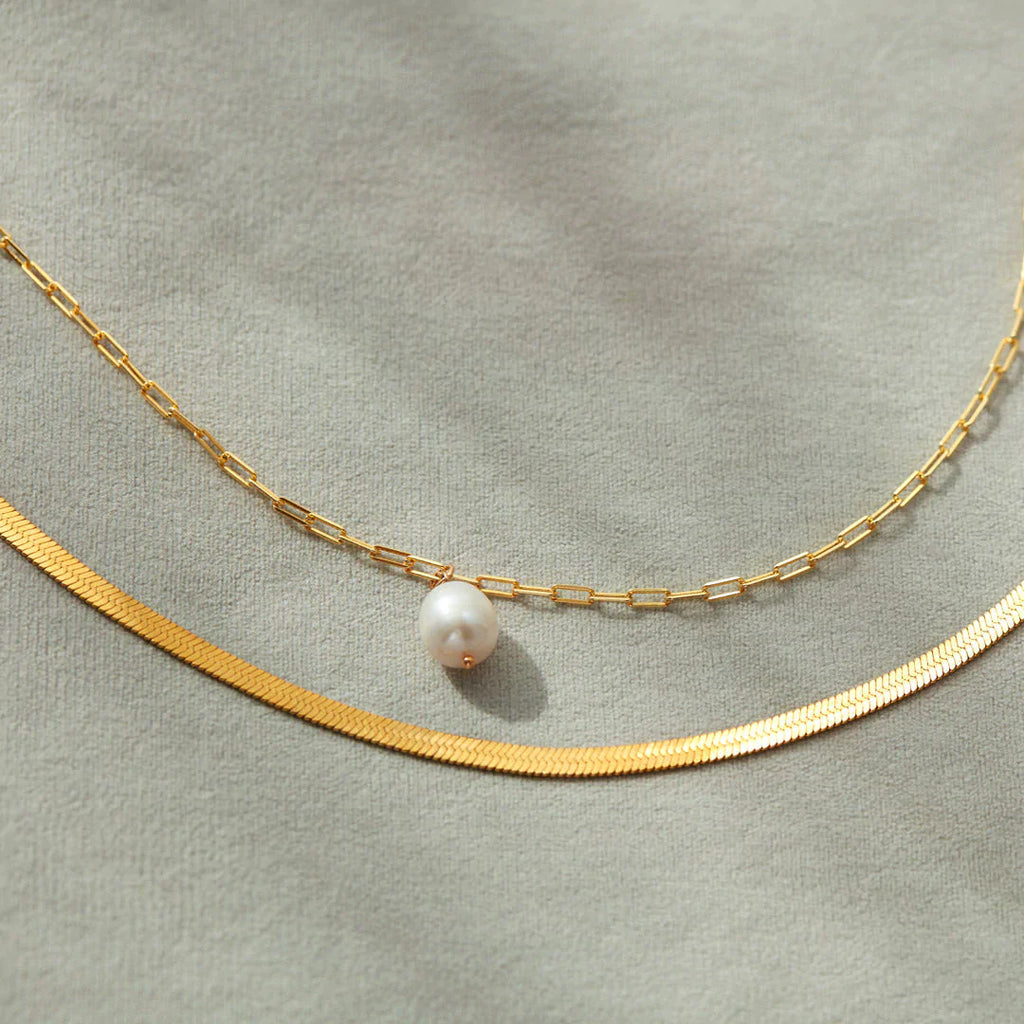 Pearl Layered Necklace Set