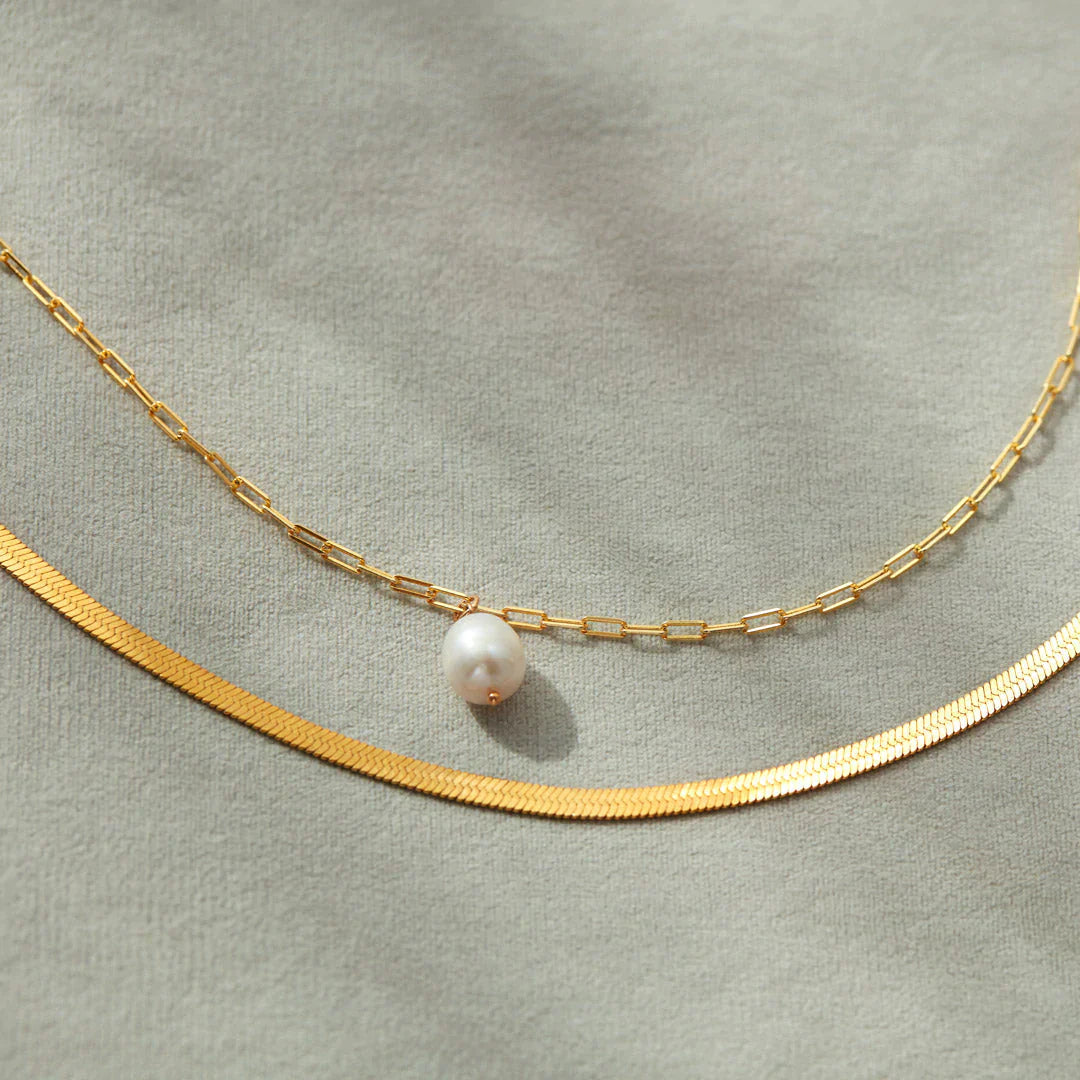 Pearl Layered Necklace Set