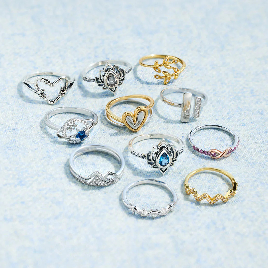Sterling Silver Ring Pack Of 10