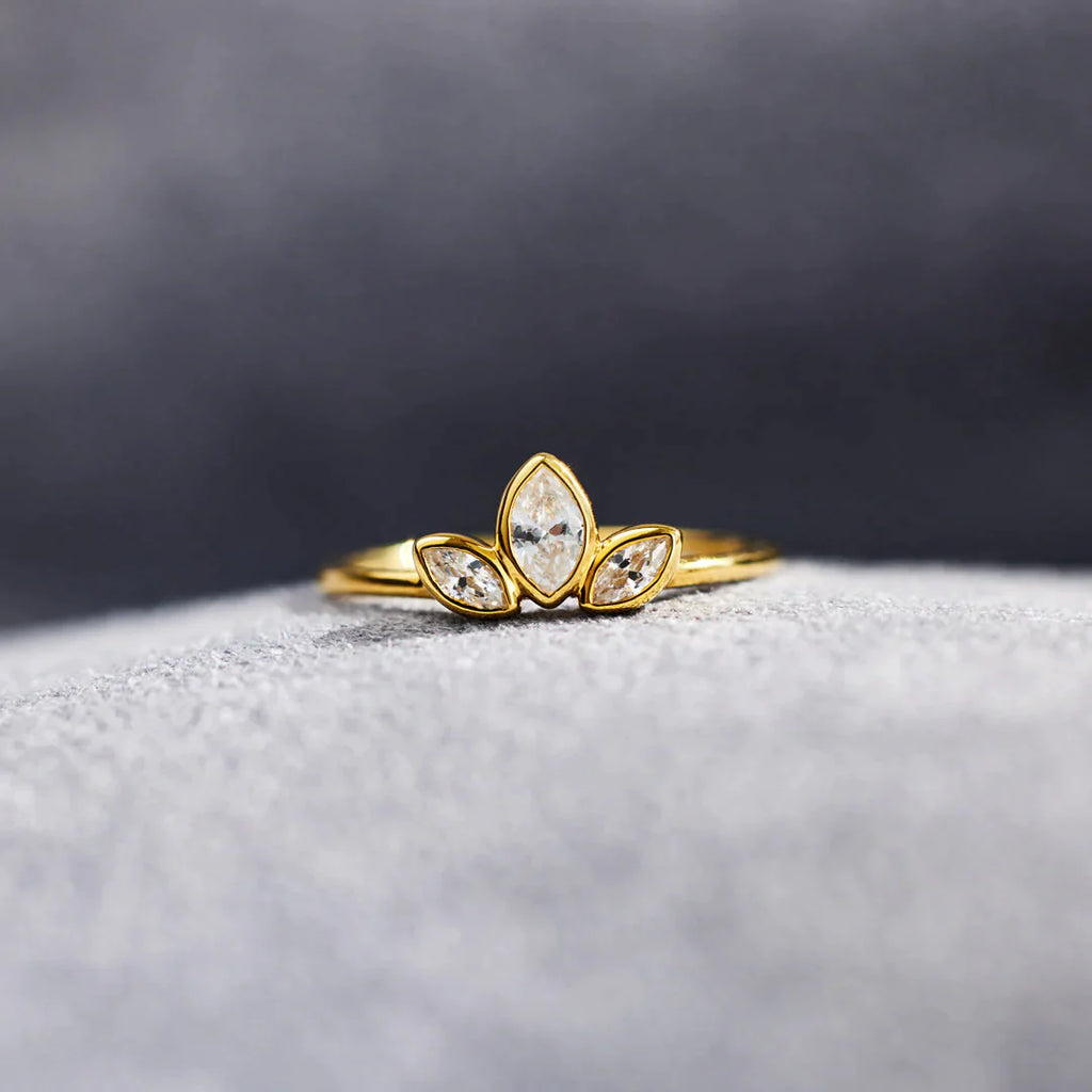 For Mom Triple Teardrop Ring