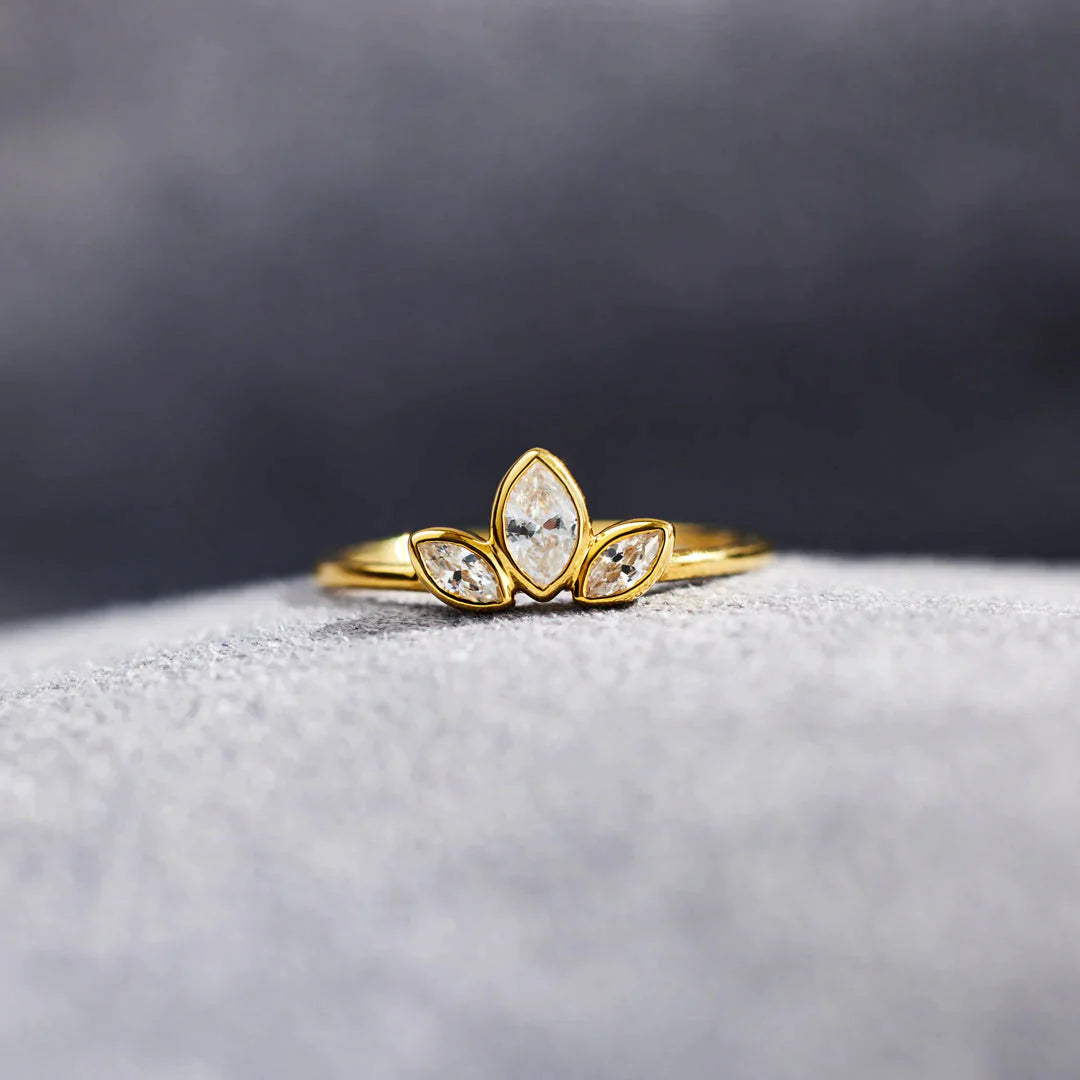 For Mom Triple Teardrop Ring