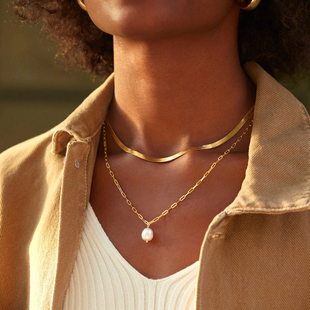 Pearl Layered Necklace Set