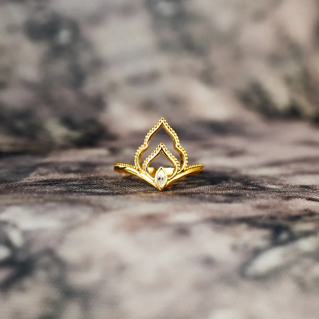 The Fire Inside You Golden Flame Ring