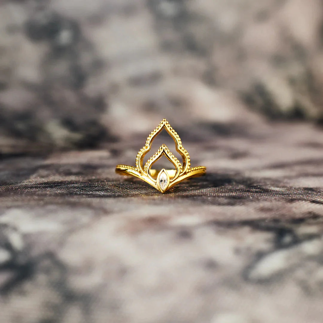 The Fire Inside You Golden Flame Ring