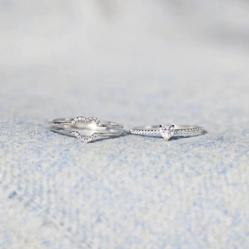 You Are The Girl Layered Heart Ring