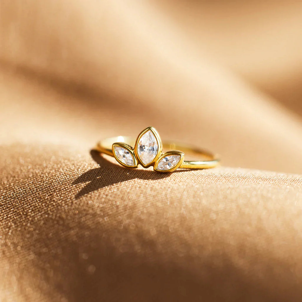 For Mom Triple Teardrop Ring