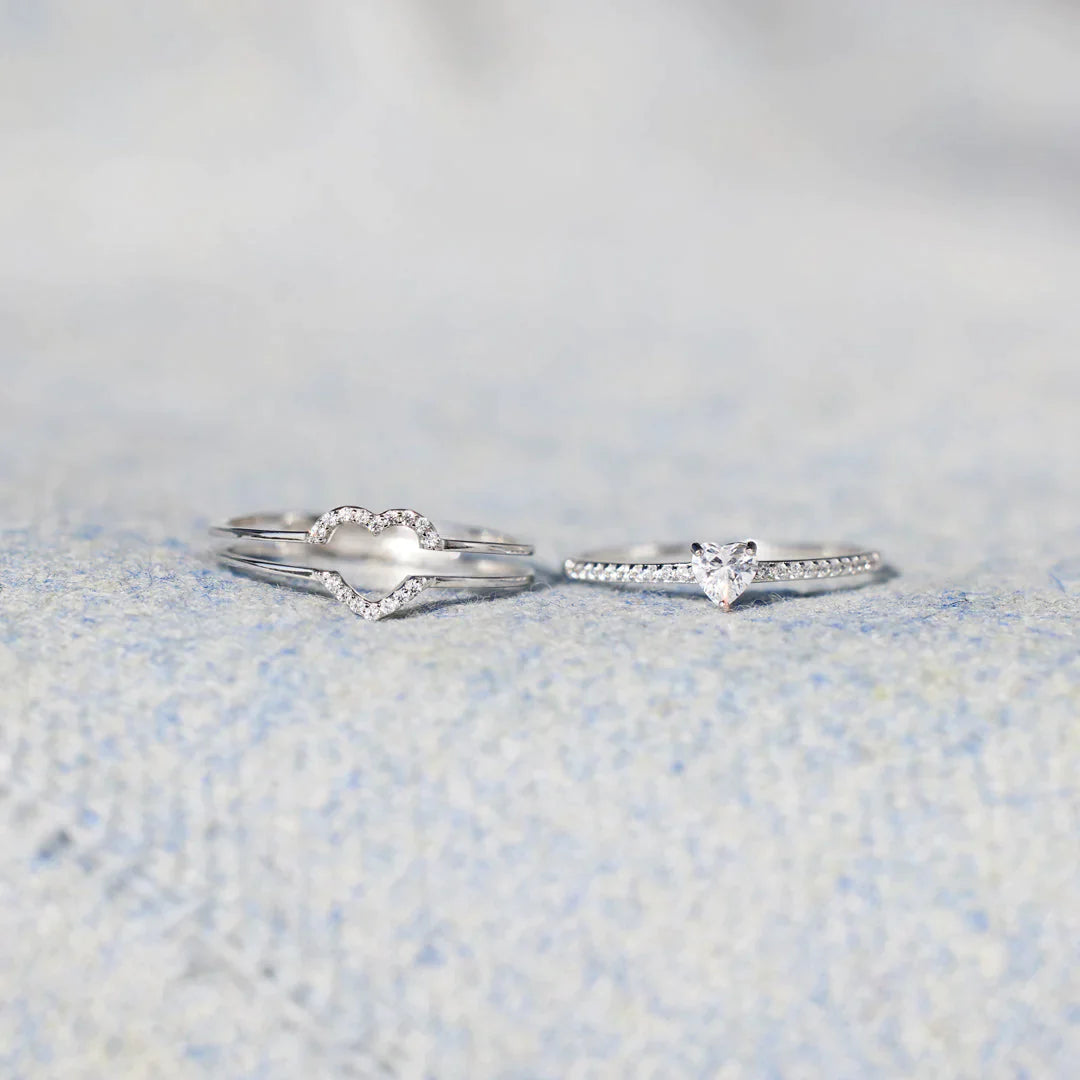 Love Me Until I'm Me Again Layered Heart Ring