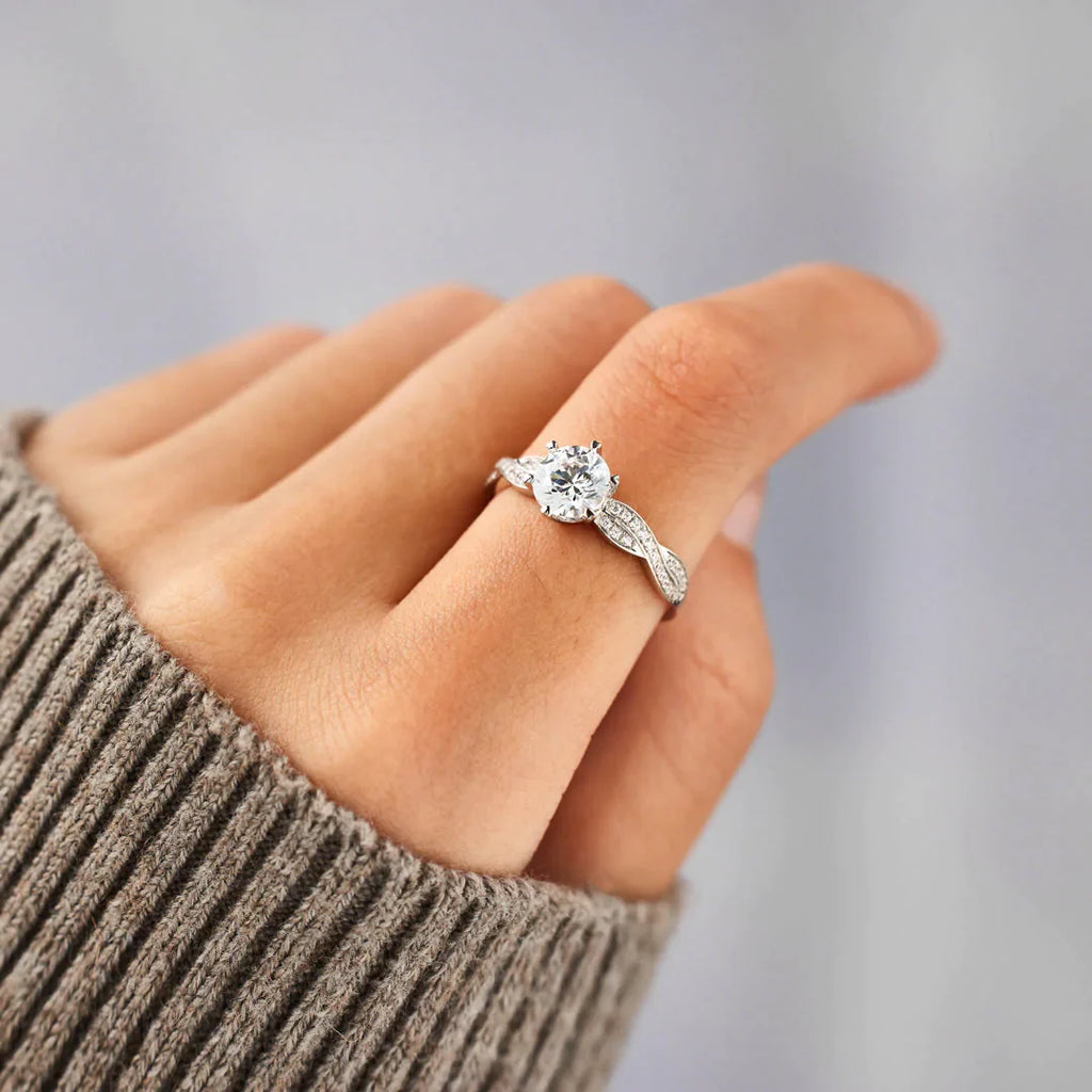 You Will Always Have Me Twisted Pavé Ring