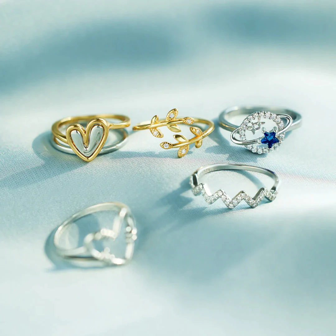 Sterling Silver Ring Pack Of 10