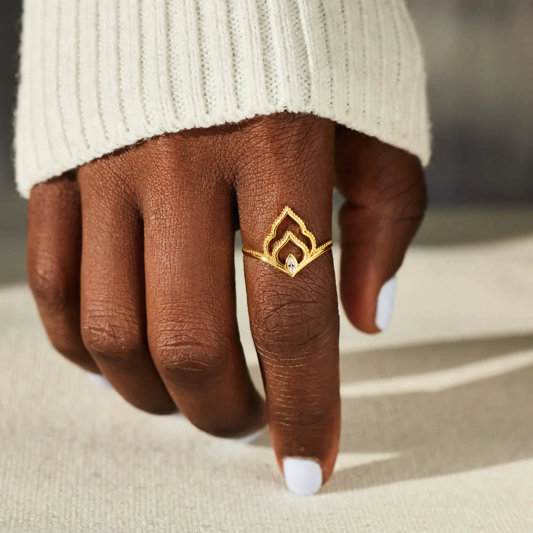 The Fire Inside You Golden Flame Ring