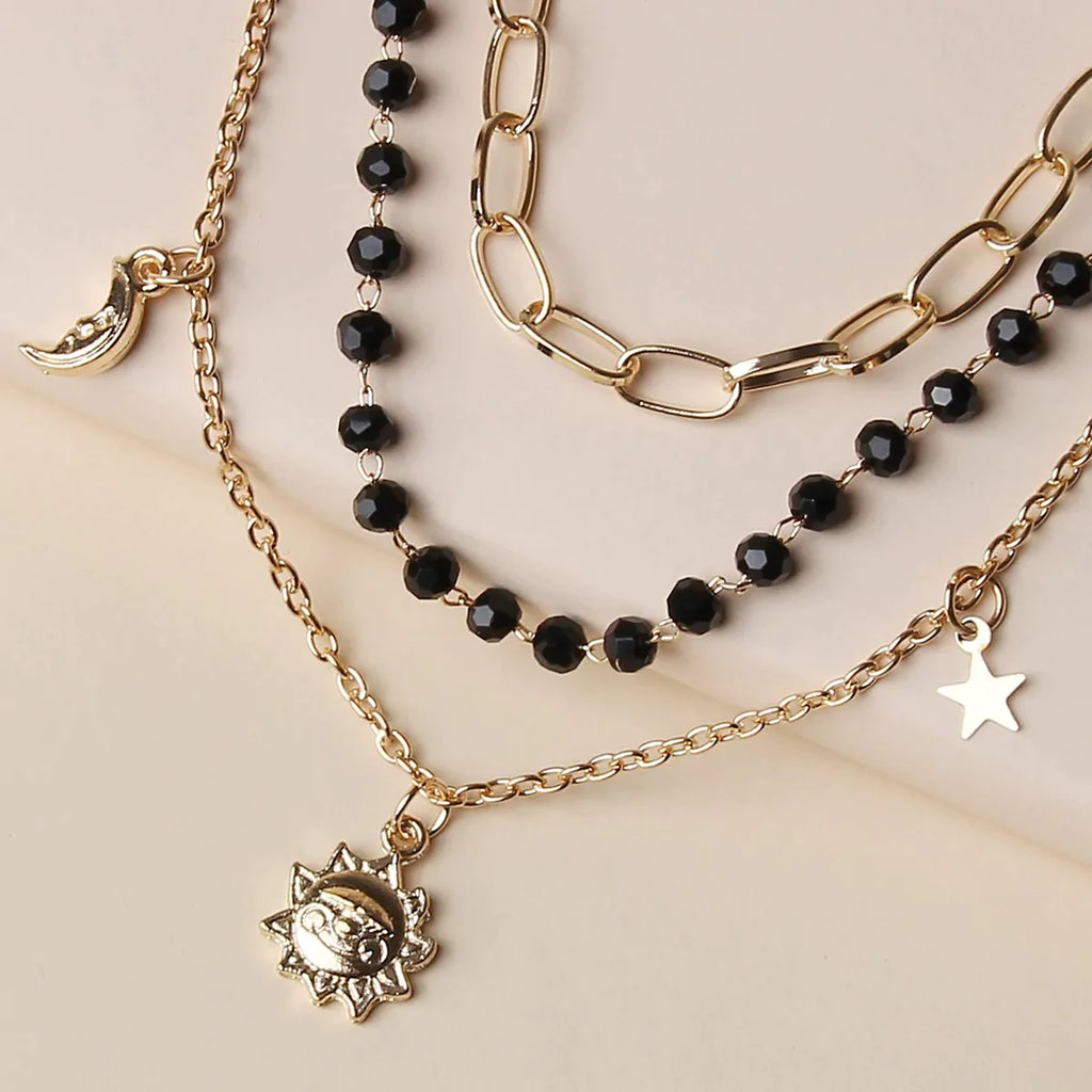 Cuba Chain Anklet Sun Moon Anklet Fashion Jewelry for Women