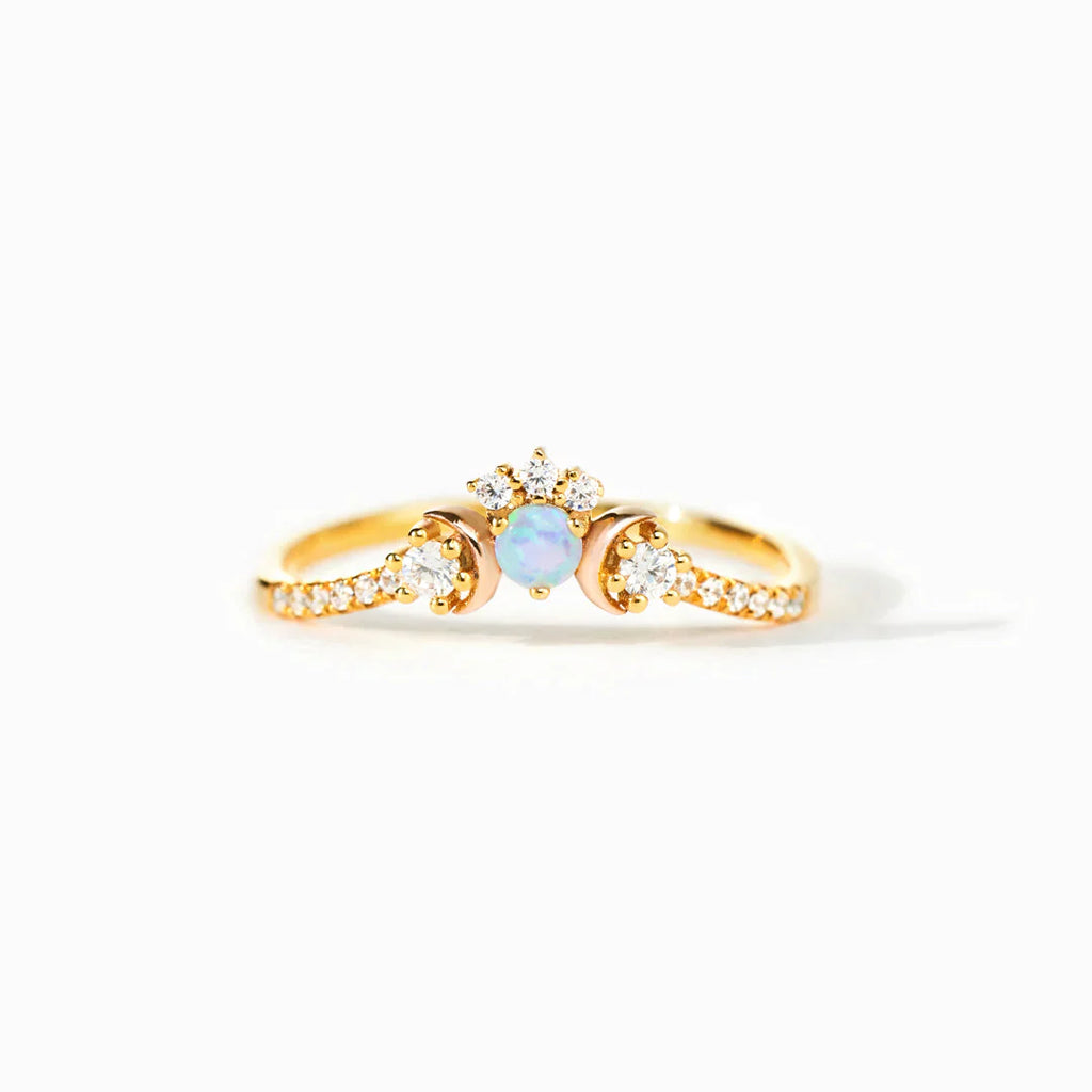 All The Time Double Moon Opal Ring