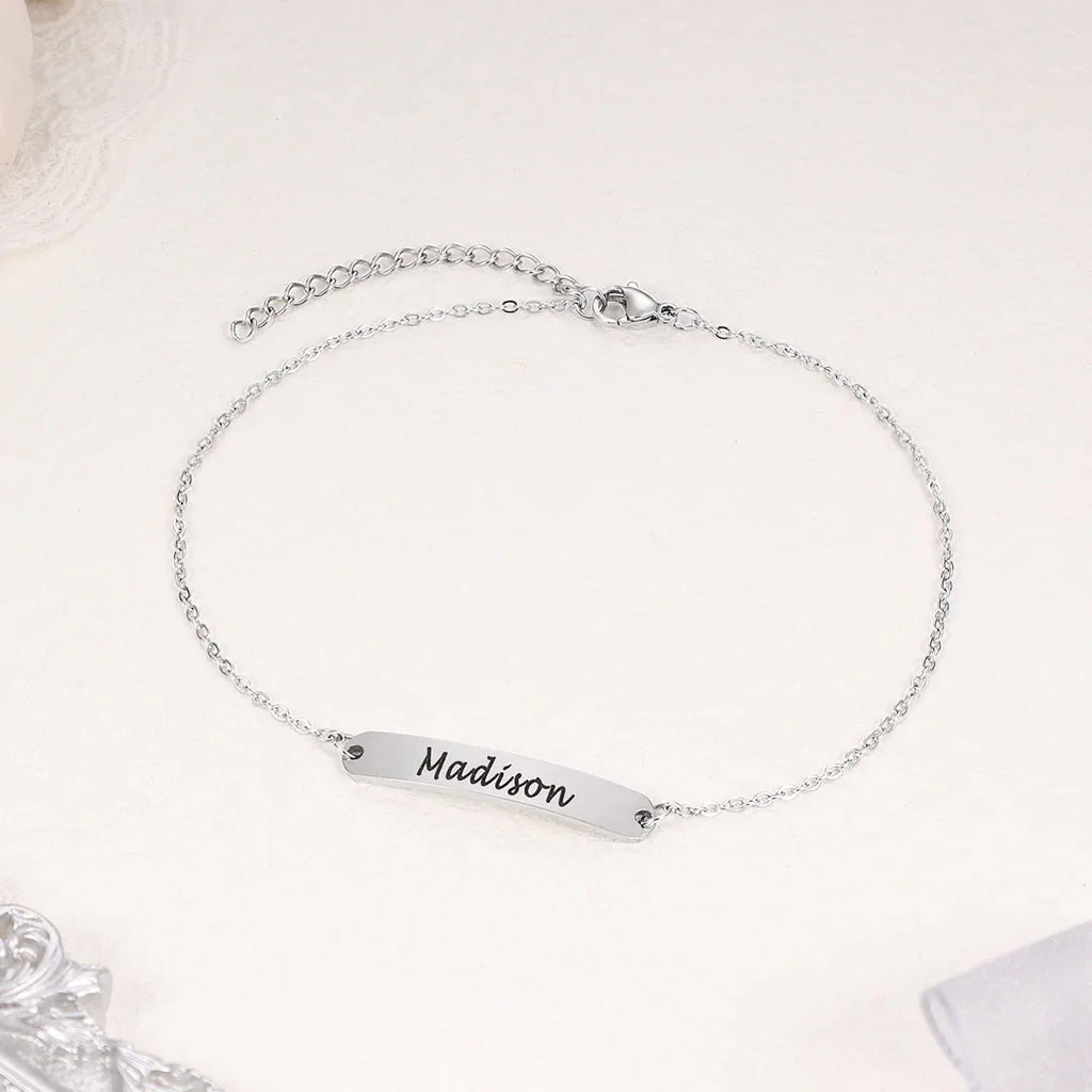 Personalized Name Anklet ID Bracelet Anklet for Women