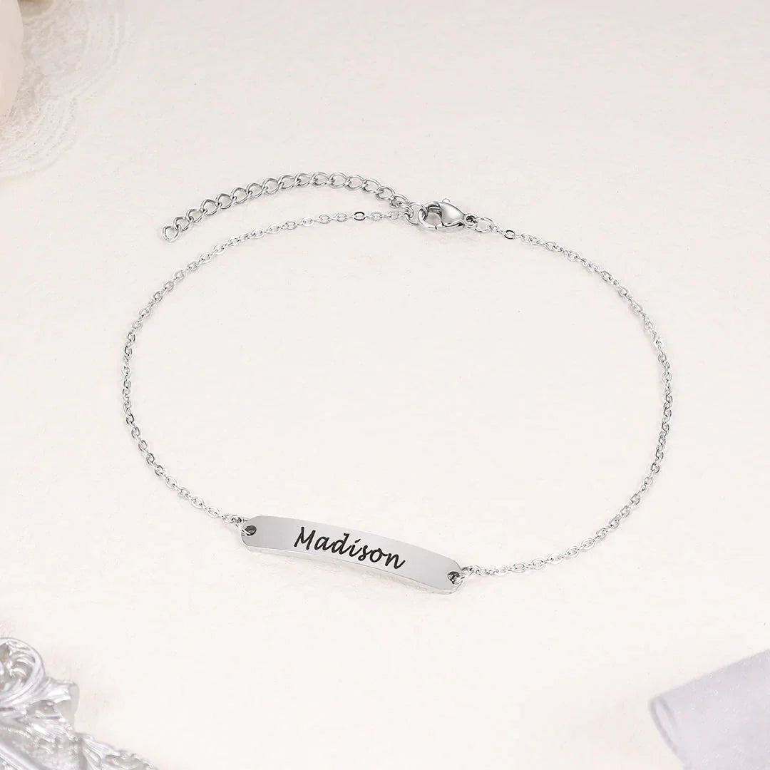 Personalized Name Anklet ID Bracelet Anklet for Women