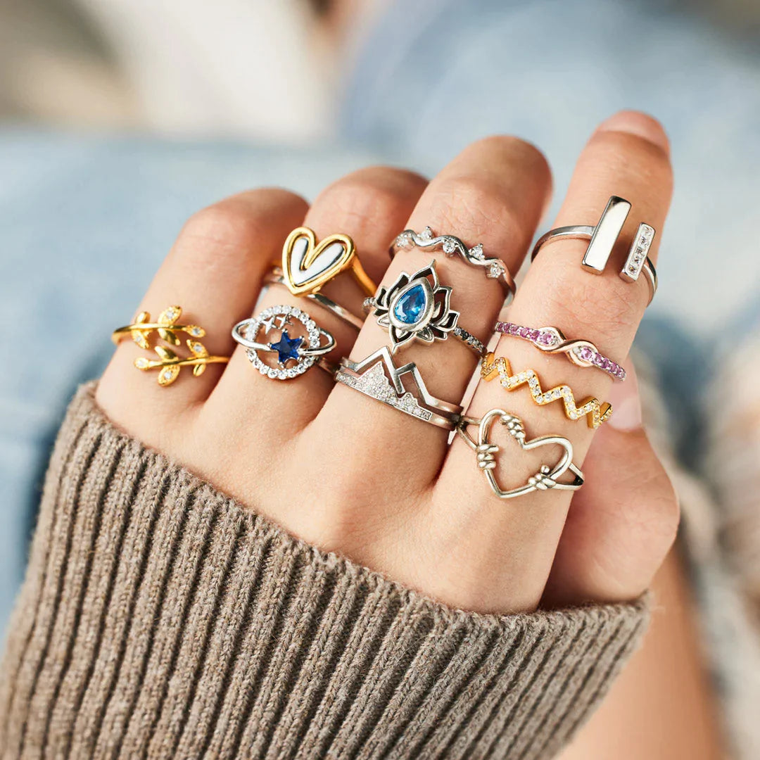 Sterling Silver Ring Pack Of 10