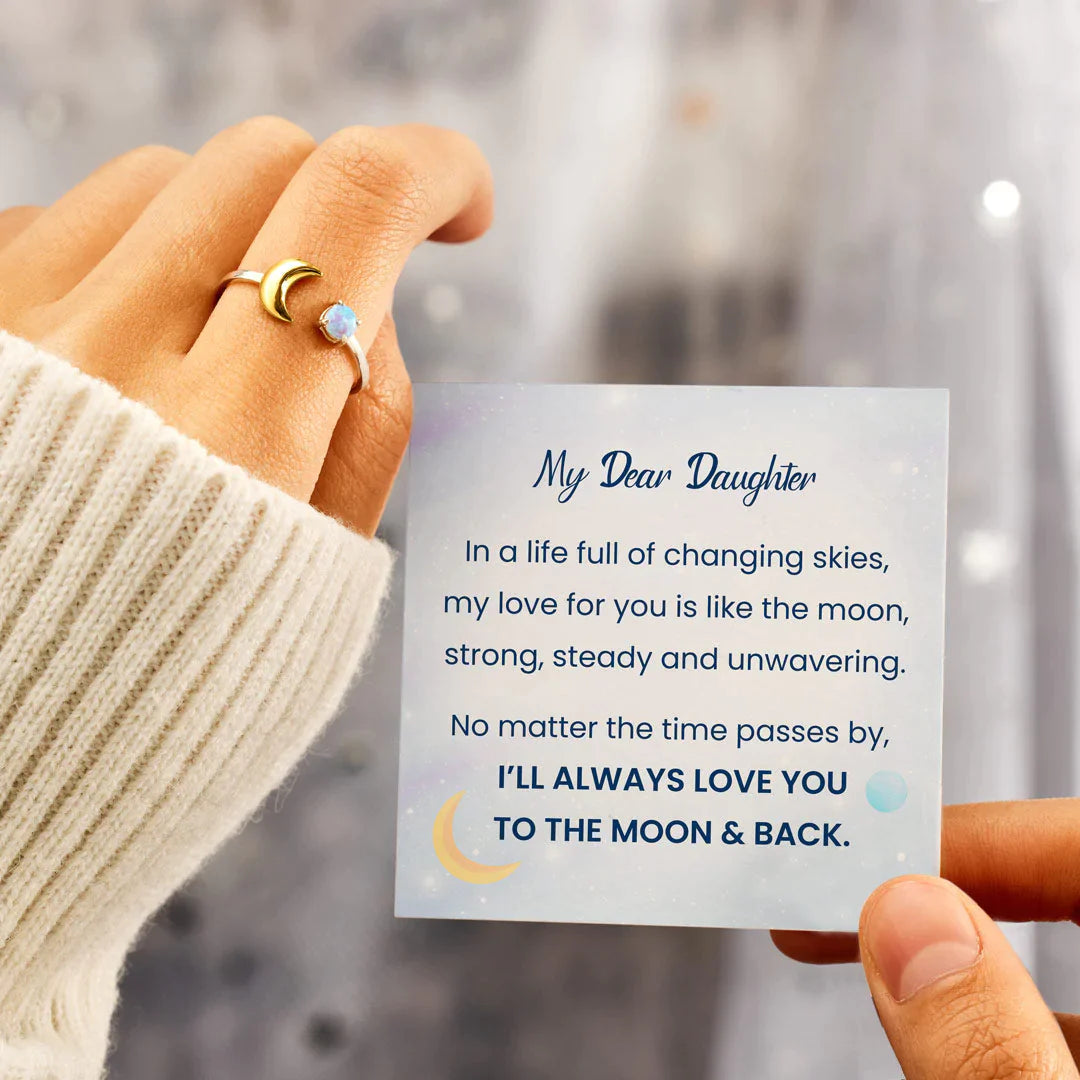 My Love For You Is Like The Moon Opal Ring
