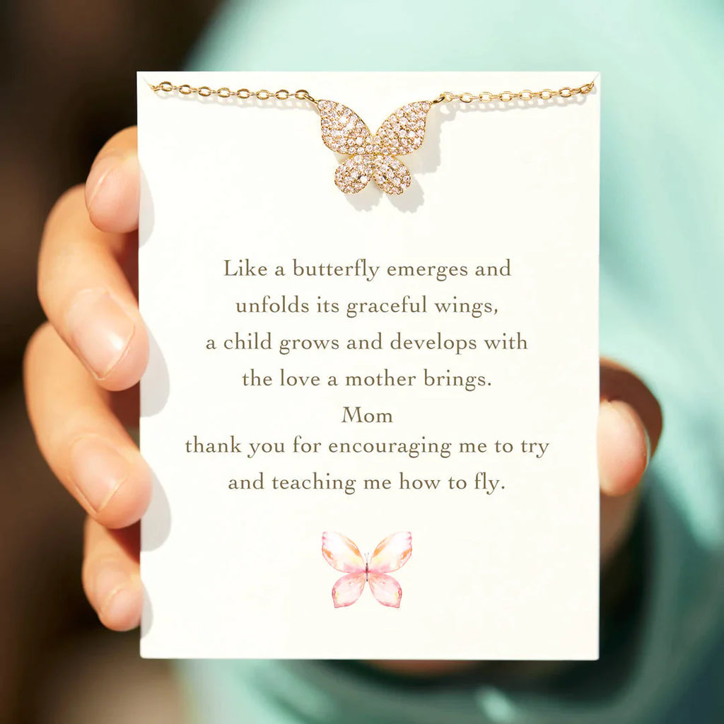 The Love A Mother Brings Butterfly Necklace
