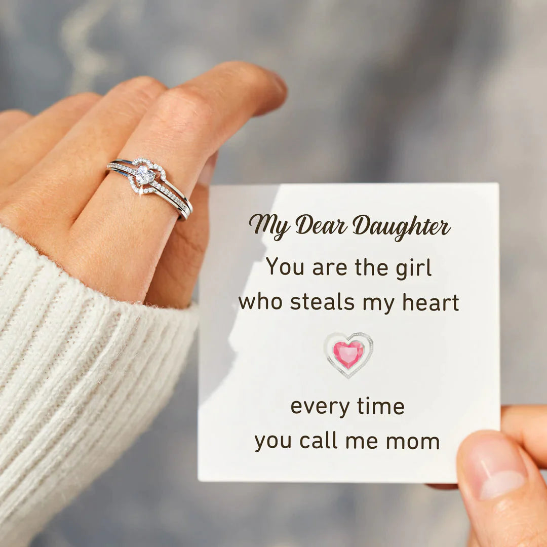 You Are The Girl Layered Heart Ring