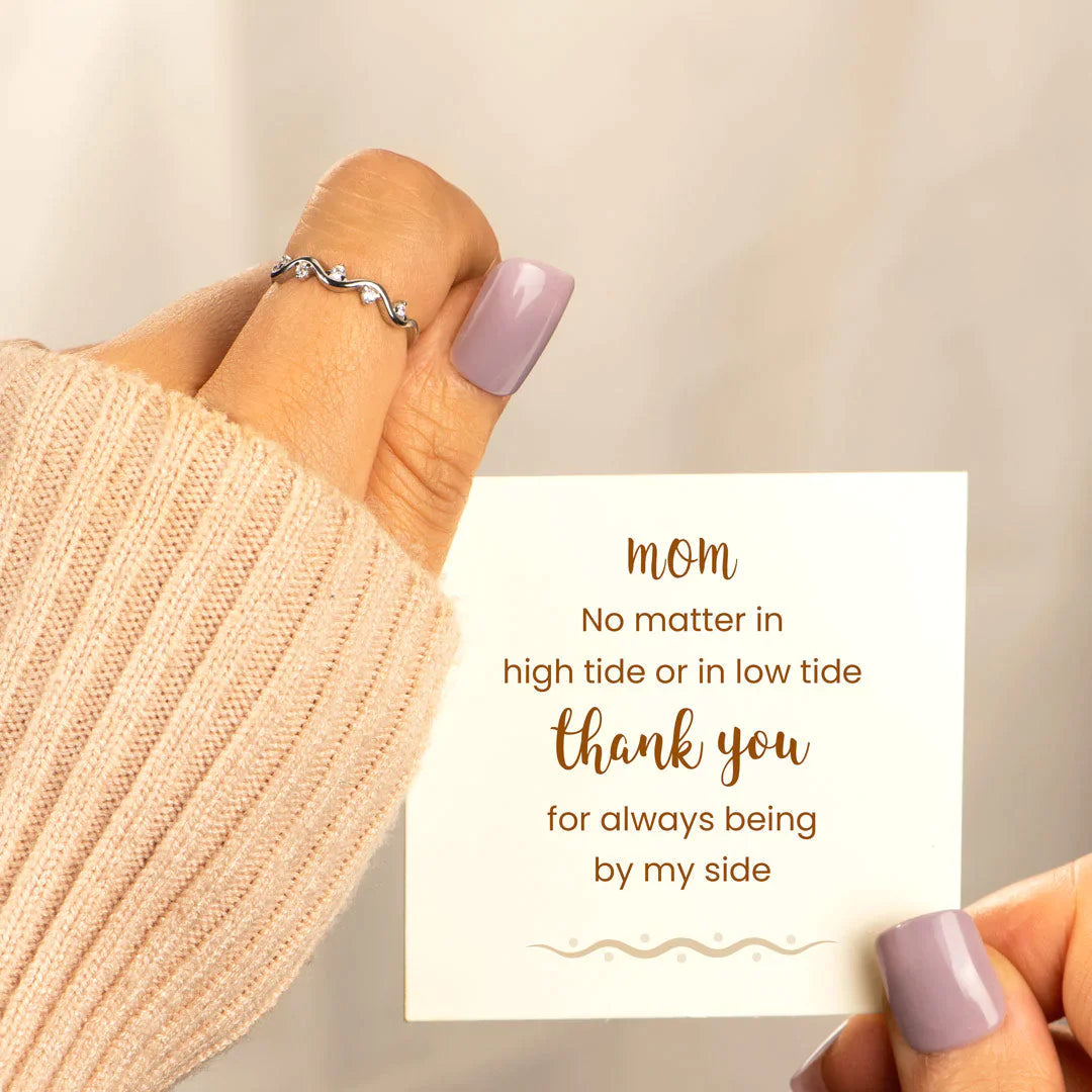 Thank You For Always Being By My Side Wave Ring