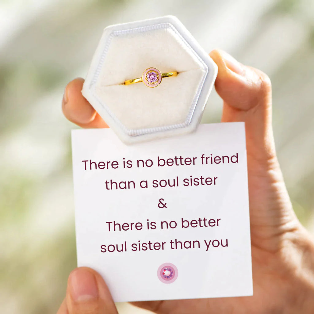 Soul Sister Enamel Round Cut Ring